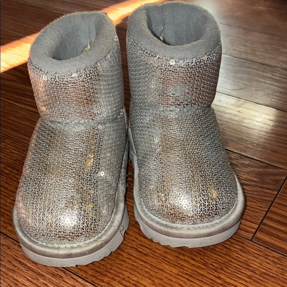 UGG Silver Sparkly Ankle Boots